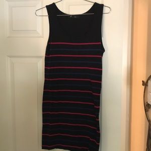 Black Striped Body-Con Dress
